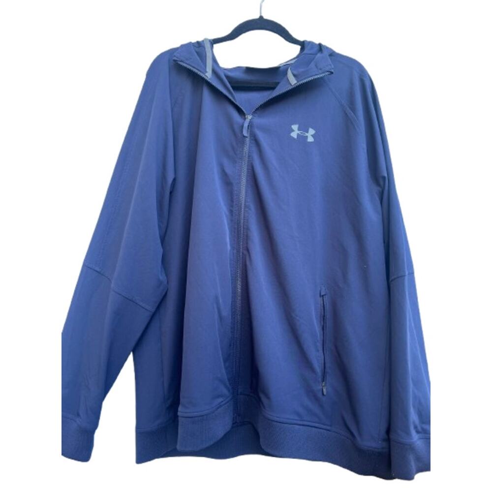 Under Armour Cold Gear Loose Full Zip Hooded Men's Jacket XL Blue